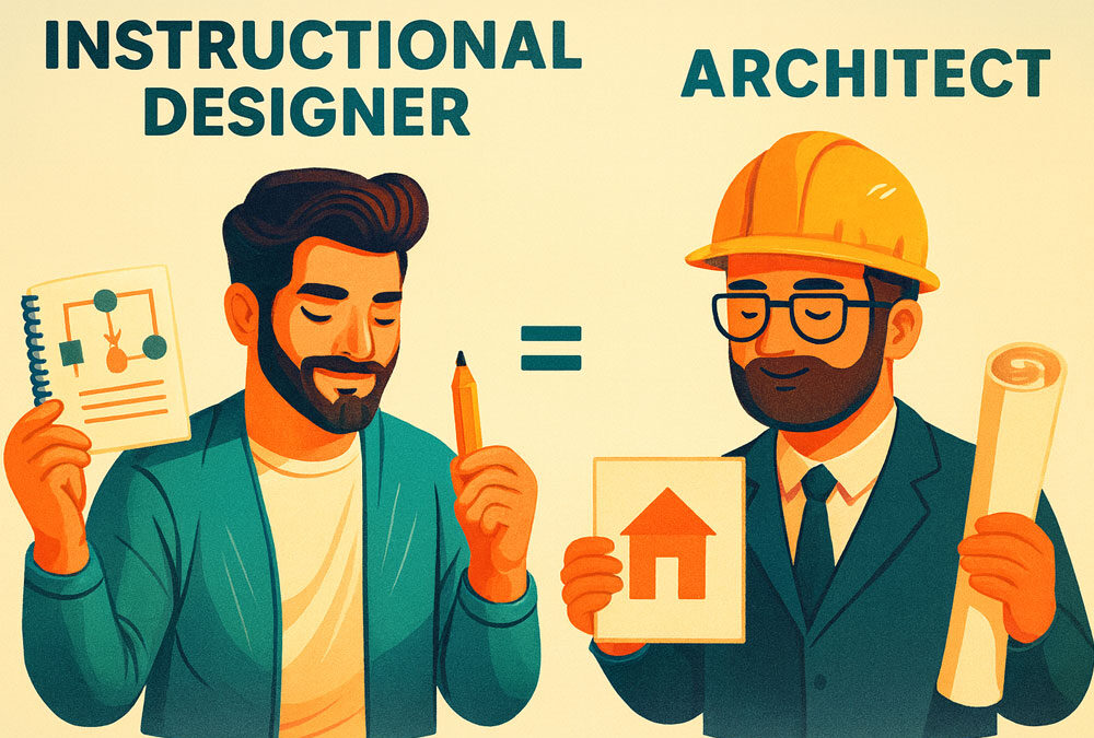 Instructional Design equals Architect graphic.